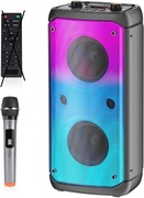 Głośnik Bluetooth przenośny 80W LED 2Mikrofony Karaoke
