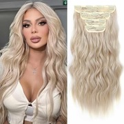 Dopinki do przedłużania włosów z klipsem i gumką 4sztuki