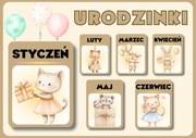 Przedszkole kalendarz urodziny, plik PDF