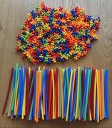 Klocki konstrukcyjne Słomki 800 sztuk