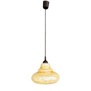 Szklana opalizująca lampa wisząca, Narva Leuchen, Niemcy, lata 70.