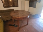 Stol dębowy stary prl