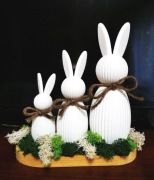 Wielkanocne zajączki dekoracyjne 3 szt 