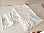 stary retro vintage komplet pościeli poszewki na poduszki z czasów prl