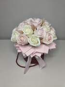 Flower box z różami mydlanymi  box prezent dzień kobiet walentynki