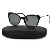 Nowe Okulary Przeciwsłoneczne Damskie UV400 Kocie Oczy czarne SUNOPTIC etui