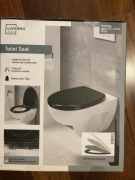 czarna wolnoopadająca deska sedesowa WC klapa z duroplastu LIVARNO home