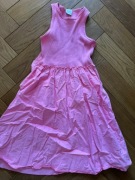 Zara 164 różowa sukienka bawełniana z łączonych materiałów 