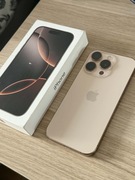 IPhone 16 Pro 128 GB Desert Titanium - jak nowy - A3293 + etui Burga