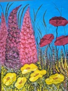 Obraz akrylowy na płótnie z kolekcji "Kwiaty polne" oryginalny