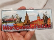 Magnes na lodówkę POLSKA Warszawa Kolumna Zygmunta Zamek Syrenka