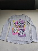 Szara jasnoszara bluzka z kucykami My Little Pony długi rękaw urocza