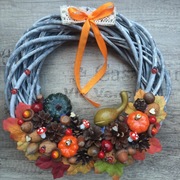 Wianek na drzwi  - jesienny 30cm 