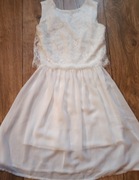 Okazja. Elegancka biała sukienka. Rozmiar S. 