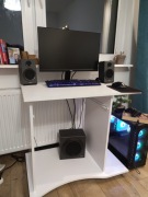 Biurko komputerowe, białe, 80x50x75 cm