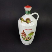 Butelka porcelanowa po likierze - GDR - sygnowana - wzór smoki