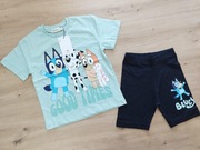 Letni komplet krótkie spodenki krótka bluzka Bluey i Bingo  128