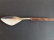 Łyżka do sosu POLWID stal nierdzewna drewno PRL