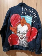 Jeansowa kurtka custome art horror IT 