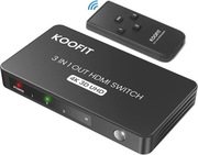 Przełącznik HDMI 3w1 z pilotem koofit 