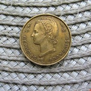 Francuska Afryka Zachodnia 5 Frank 1956r