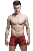 Czerwone bokserki w serduszka Walentynki prezent L