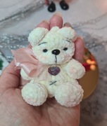 Miś Breloczek Brelok Na Szydełku Handmade Prezent Zawieszka Walentynki