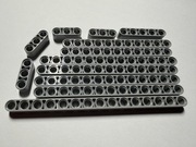 LEGO TECHNIC LIFTARMY BELKI  JASNO SZARE  12 szt