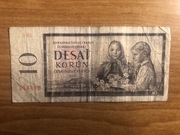 Czechosłowacja 10 koron banknot seria J 81
