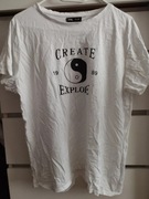 T-shirt, koszulka biała Sinsay r. XXL