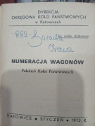 Numeracja wagonów PKP ROK 1973 DOKP W Katowicach