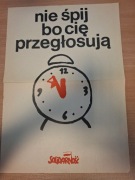 Plakat Solidarność Wybory 89 Nie śpij bo cię przegłosują 30 x 42 cm