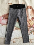 Szare eleganckie spodnie legginsy w kratkę Palomino C&A 110