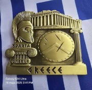 Magnes metalowy na lodówkę Grecja. ATENY, AKROPOLIS, SPARTA. Hoplita.