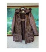 kurtka płaszcz zimowy ocieplany  z kapturem lekka rozszerzana futro