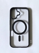 Etui/case przezroczyste z magsafe czarne iPhone 17 