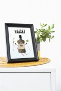 12. whiSKI - zabawna grafika/plakat 13x18cm