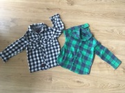 2x koszula flanelowa rozmiar 92