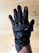 Krótkie skórzane rękawice motocyklowe rozmiar XL Alpinestars S1