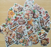 naklejki mix 50 szt świąteczne pierniczki scrapbooking
