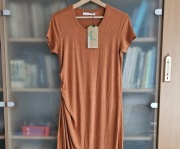 Letnia długa asymetryczna sukienka letnia z wiskozy, Diverse, rozm. M/38