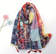 Szalik damski Apaszka w stylu Boho Duża Lekka Miękka