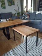 stolik loftowy lity dąb olejowany+ mały gratis