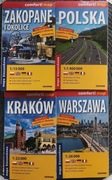 Polska, Warszawa, Kraków, Zakopane Mapy laminowane