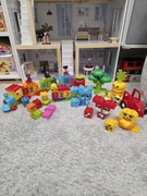 Lego duplo kilka zestawów pociąg gąsienica zwierzątka traktor