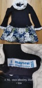 Śliczna sukienka Mayoral, stan idealny, r 92
