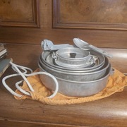 Oryg.zestaw turyst. aluminiowy z lat 60-tych PRL