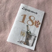 Piękne Zaproszenie na 18-ste urodzinki 
