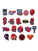 Przypinki charms piny do butów typu crocs Spiderman Marvel 19 szt
