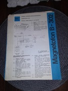 INSTR. SERWISOWA  magnetofonu  "B-302  UŁAN"